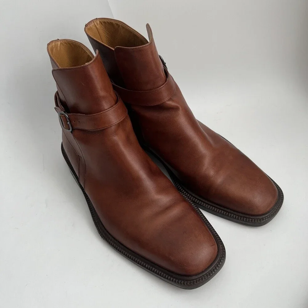 Magnanni Harness Bootie Brown Men 8